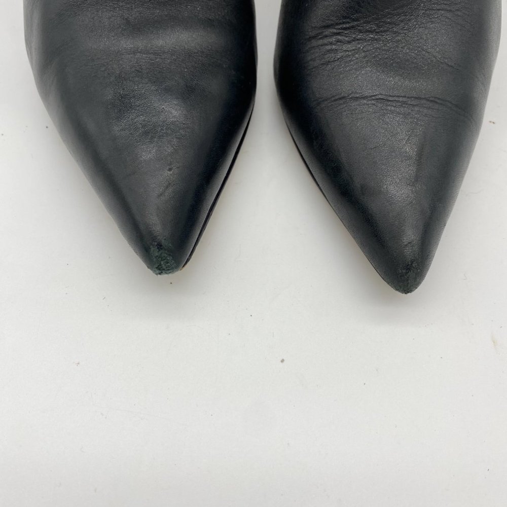 Sam Edelman Karen Black Leather Pointed Boots 7 - Picture 2 of 8